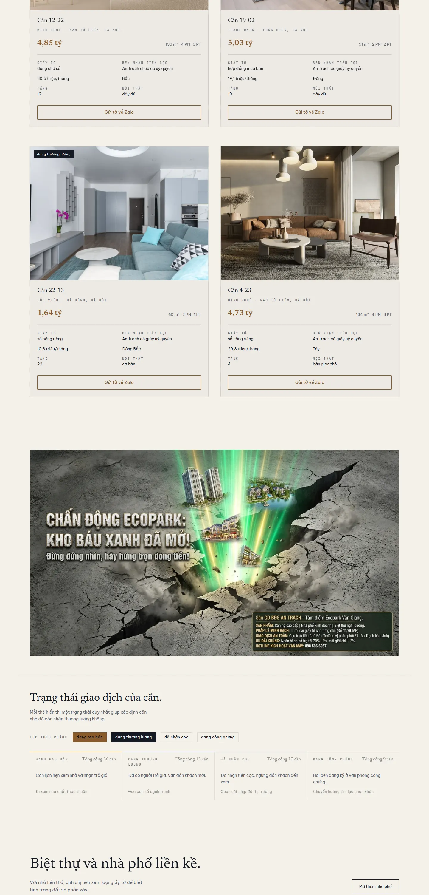 Website demo An Trạch trên máy tính — phần 3/9