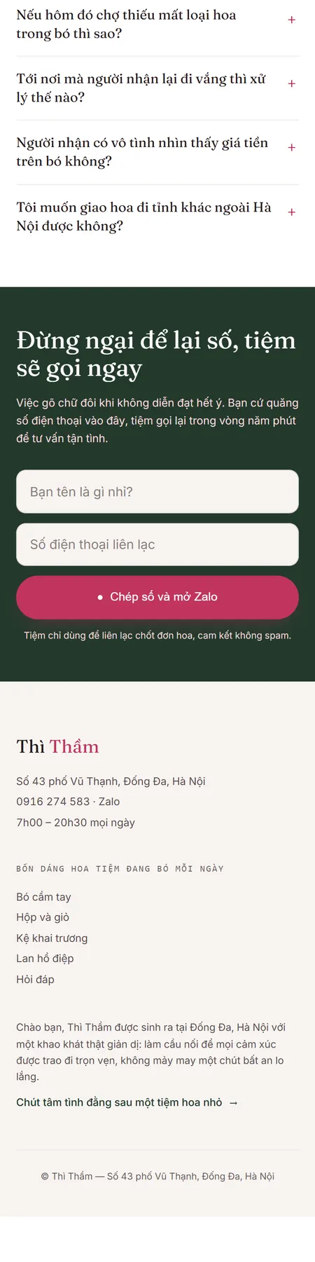 Website demo Thì Thầm trên điện thoại — phần 5/5