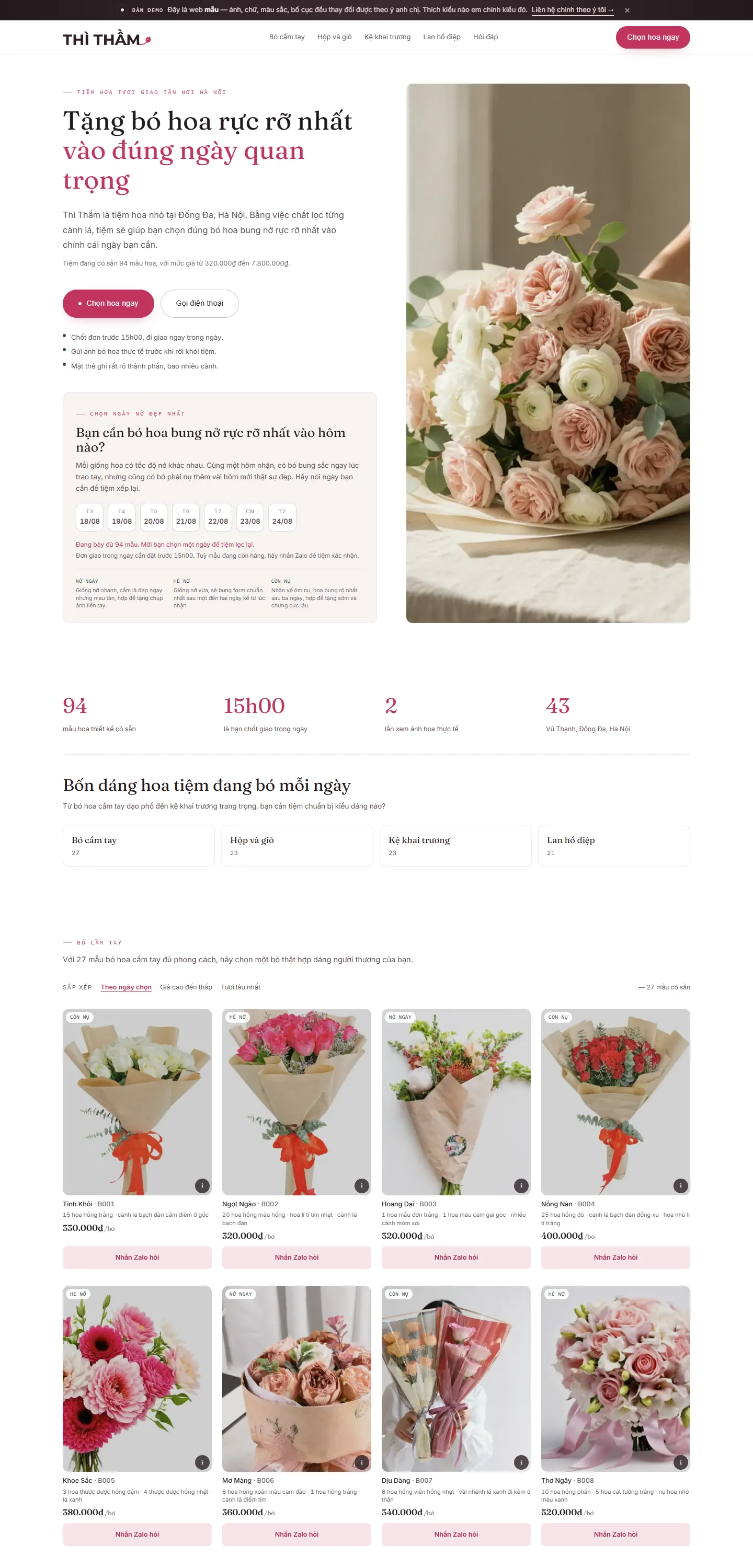 Website demo Thì Thầm trên máy tính — phần 1/4