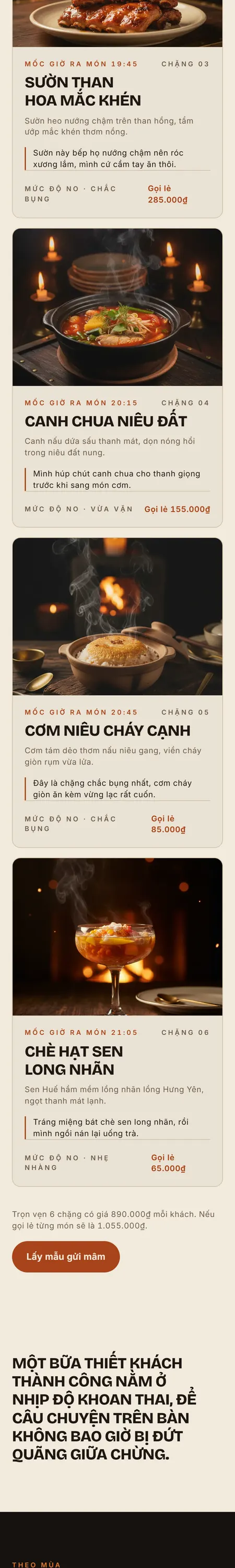Website demo Thiết Đãi trên điện thoại — phần 2/7