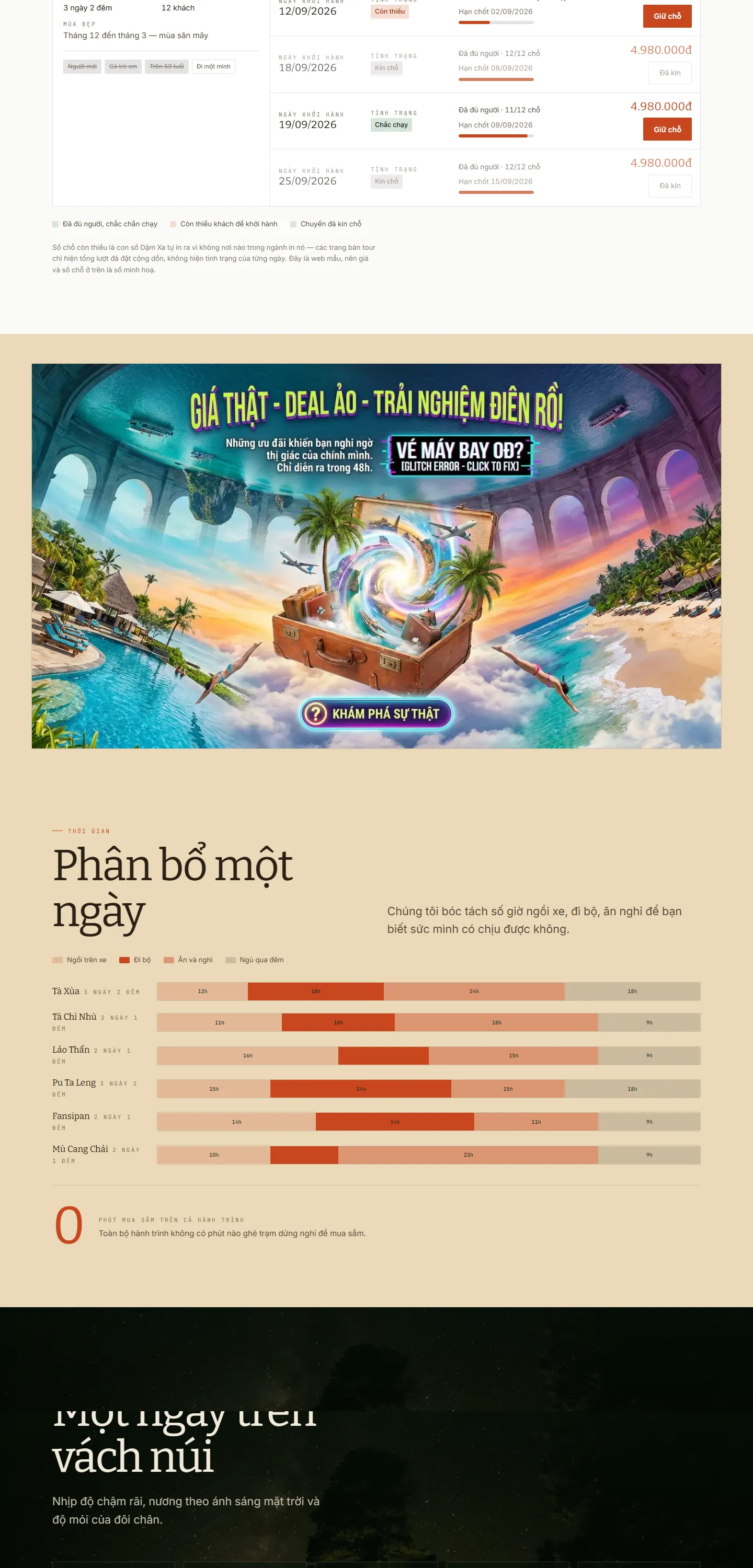 Website demo Dặm Xa trên máy tính — phần 4/6
