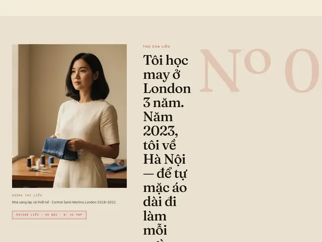 Cuối trang website demo Liễu Atelier