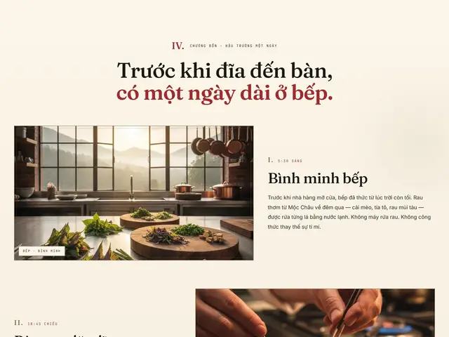 Giữa trang website demo Hân Vị