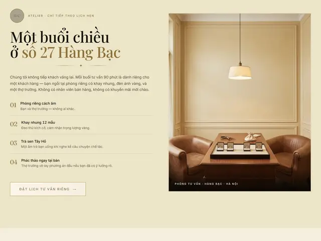 Cuối trang website demo Bảo Châu Kim Hoàn
