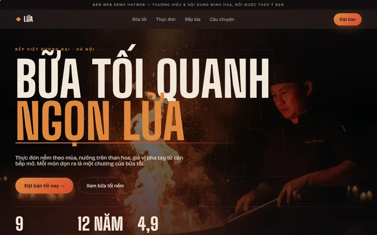 Web Nhà hàng & F&B do HAYWEB dựng